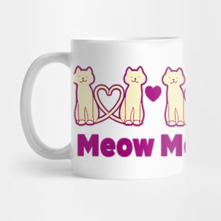 Cute Cats and Hearts Mug